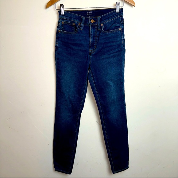 J.CREW Women’s 10" High-Rise Skinny Jeans in Signature Stretch Blue Preppy SZ 25 - Picture 1 of 9